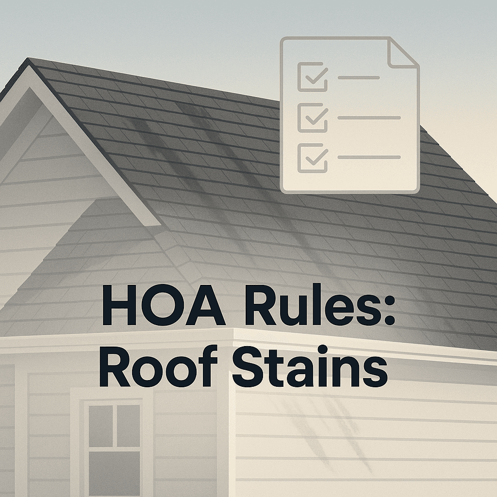 HOA Rules: What They Require for Roof Stains