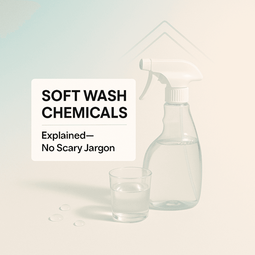 Soft Wash Chemicals Explained (No Scary Jargon)