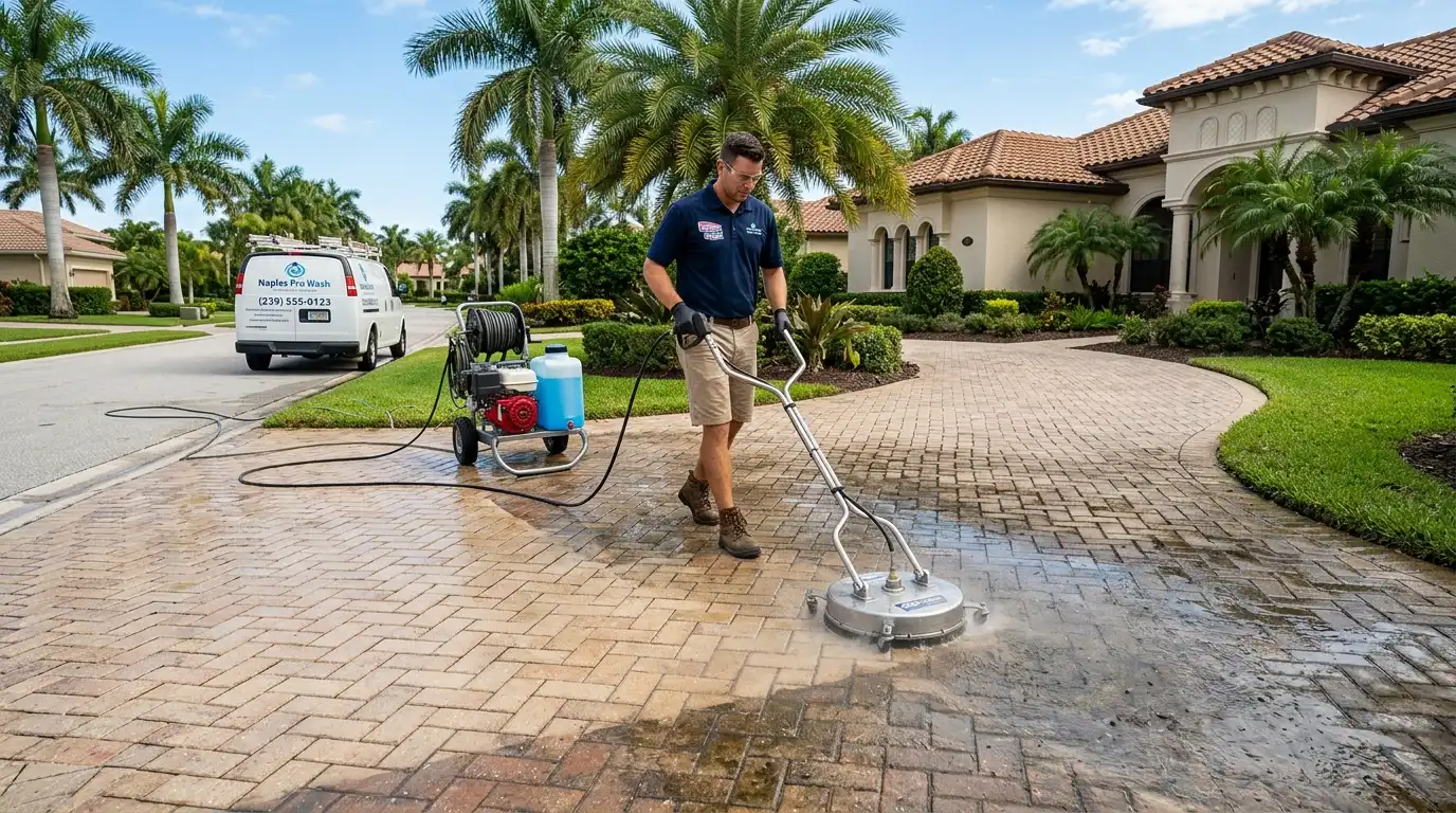 Driveway pressure washing Naples